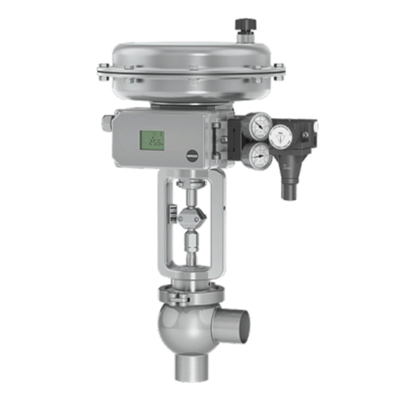 Hygienic Actuated Samson Angle Control Valves 3347 FDA 3A EHEDG USDA